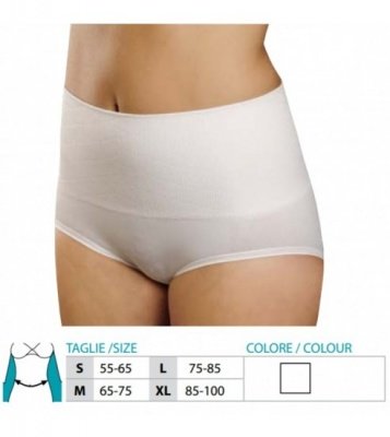 Wolbar Mutandine Donna WB43 - Vita Alta Con Inserti In Pizzo - Cotone Biologico - Bianco - Taglia L - 4